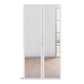 With Mirror Small White hinged Wardrobe