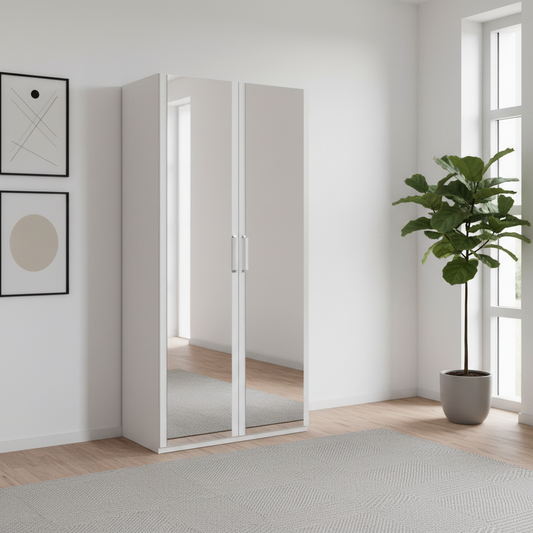 Eve White 2 door Hinged Wardrobe