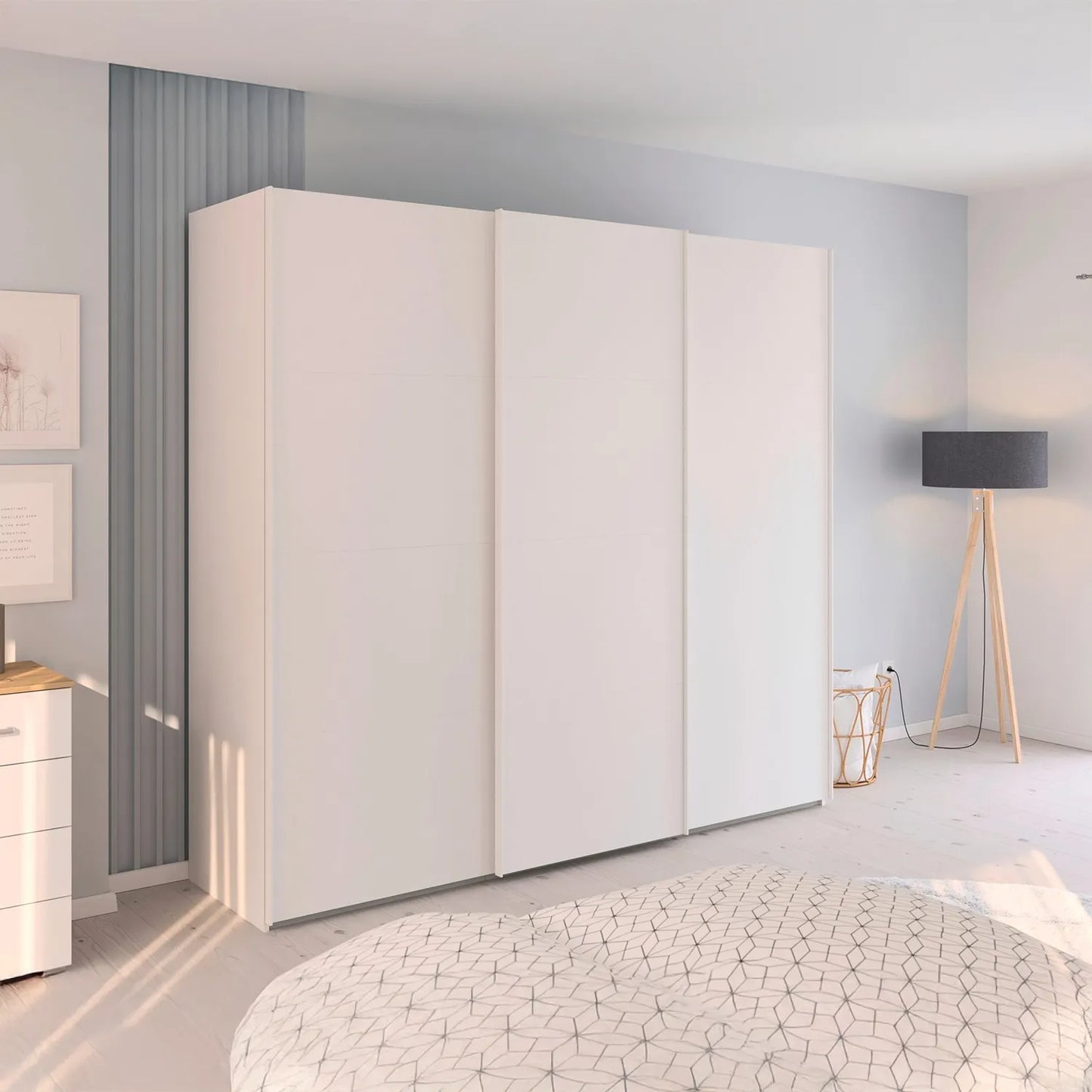 Rauch Eve White 3 Door sliding wardrobe Width 242cm