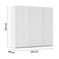 Large Rauch Eve White 3 Door sliding wardrobe Width 242cm