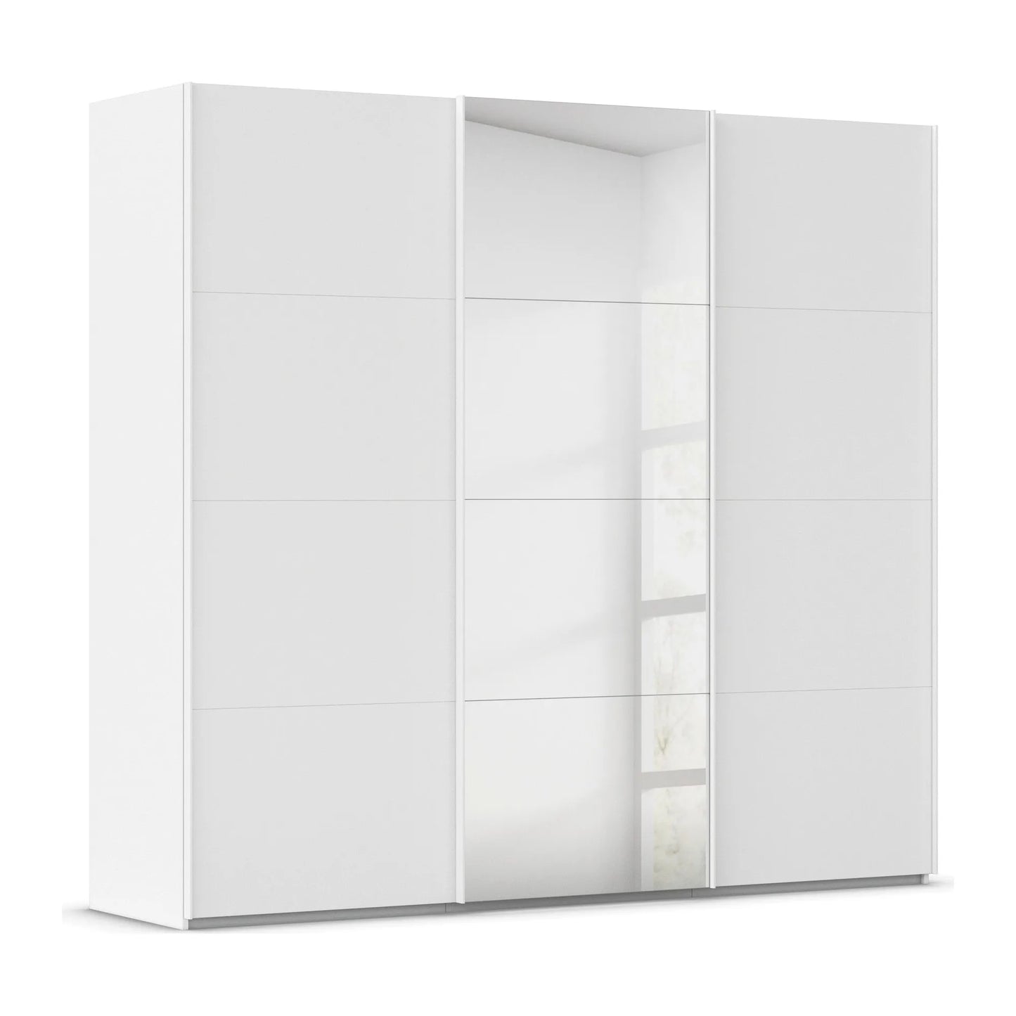 Rauch Eve White 3 Door Sliding Wardrobe with Mirror – 242cm Wide