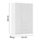 Rauch Eve White 3 Door 3 Drawer Wardrobe height 223 cm