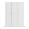 Without Mirror 3 Door White hinged Wardrobe