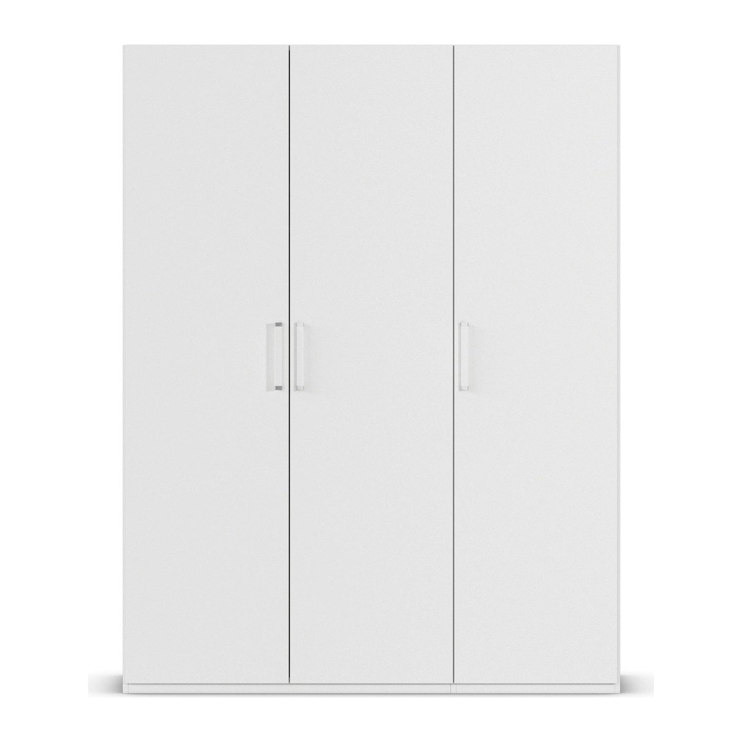Without Mirror 3 Door White hinged Wardrobe