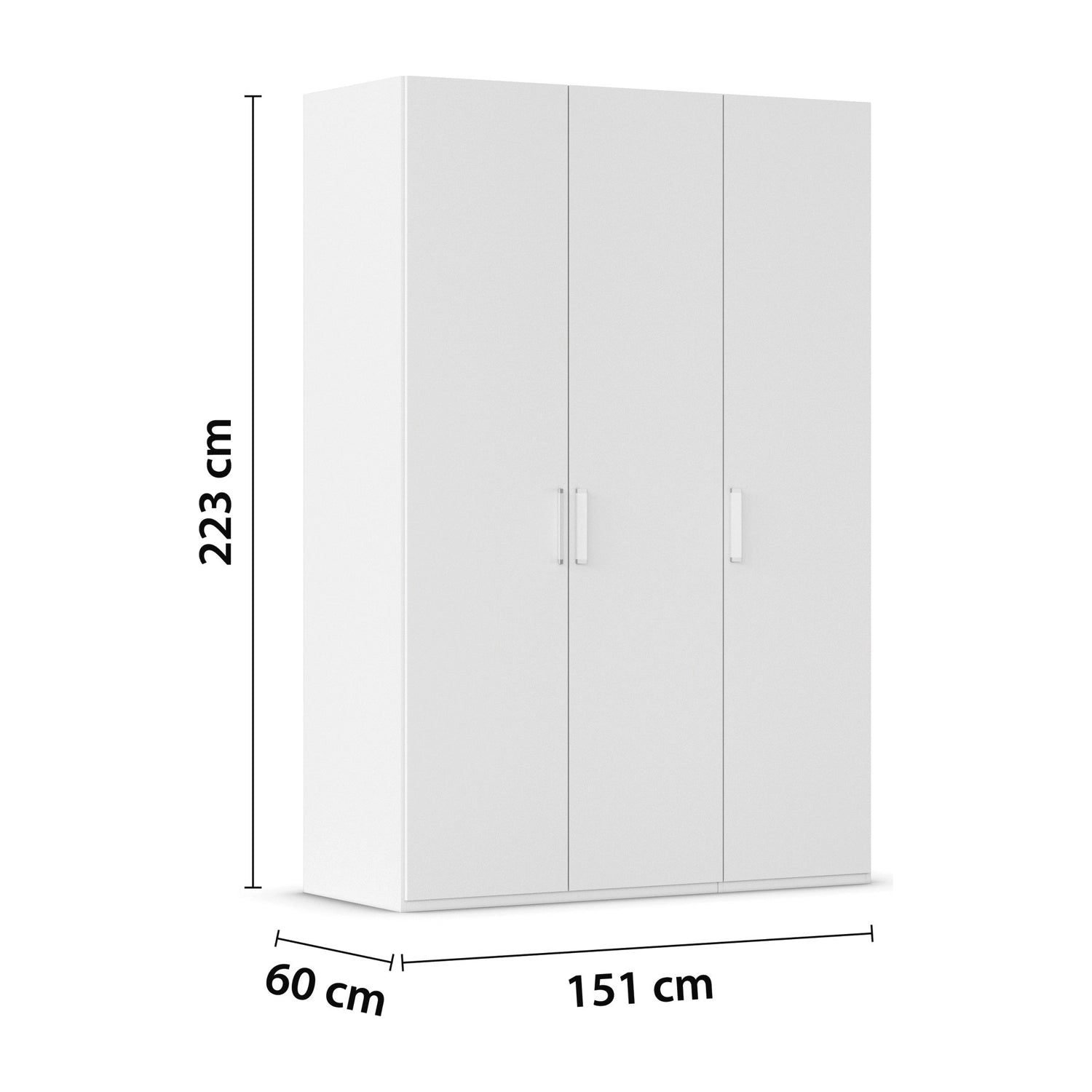 Rauch Eve White 3 Door hinged Wardrobe Height 223 cm