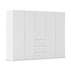 Rauch Eve White 5 Door 3 Drawer Wardrobe