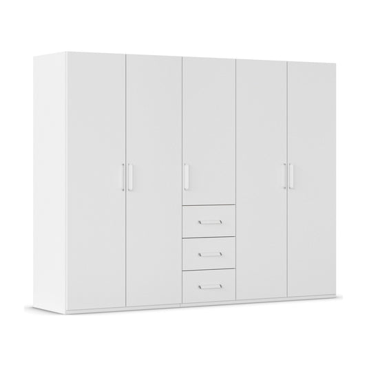 Rauch Eve White 5 Door 3 Drawer Wardrobe