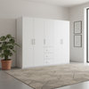 Rauch Evelyn White 5 Door Hinged WardrobeWith Drawers
