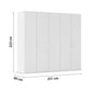 Rauch Eve White 4 Door hinged Wardrobe Height 223 cm