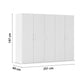 Rauch Eve White 5 Door hinged Wardrobe Height 197 cm