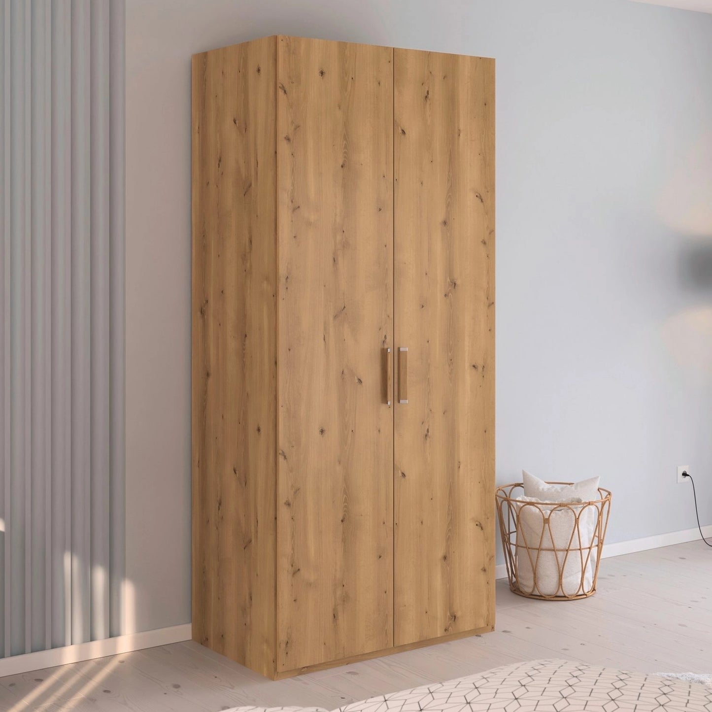 Rauch Eve Wild Oak 2 Door hinged Wardrobe in bedroom