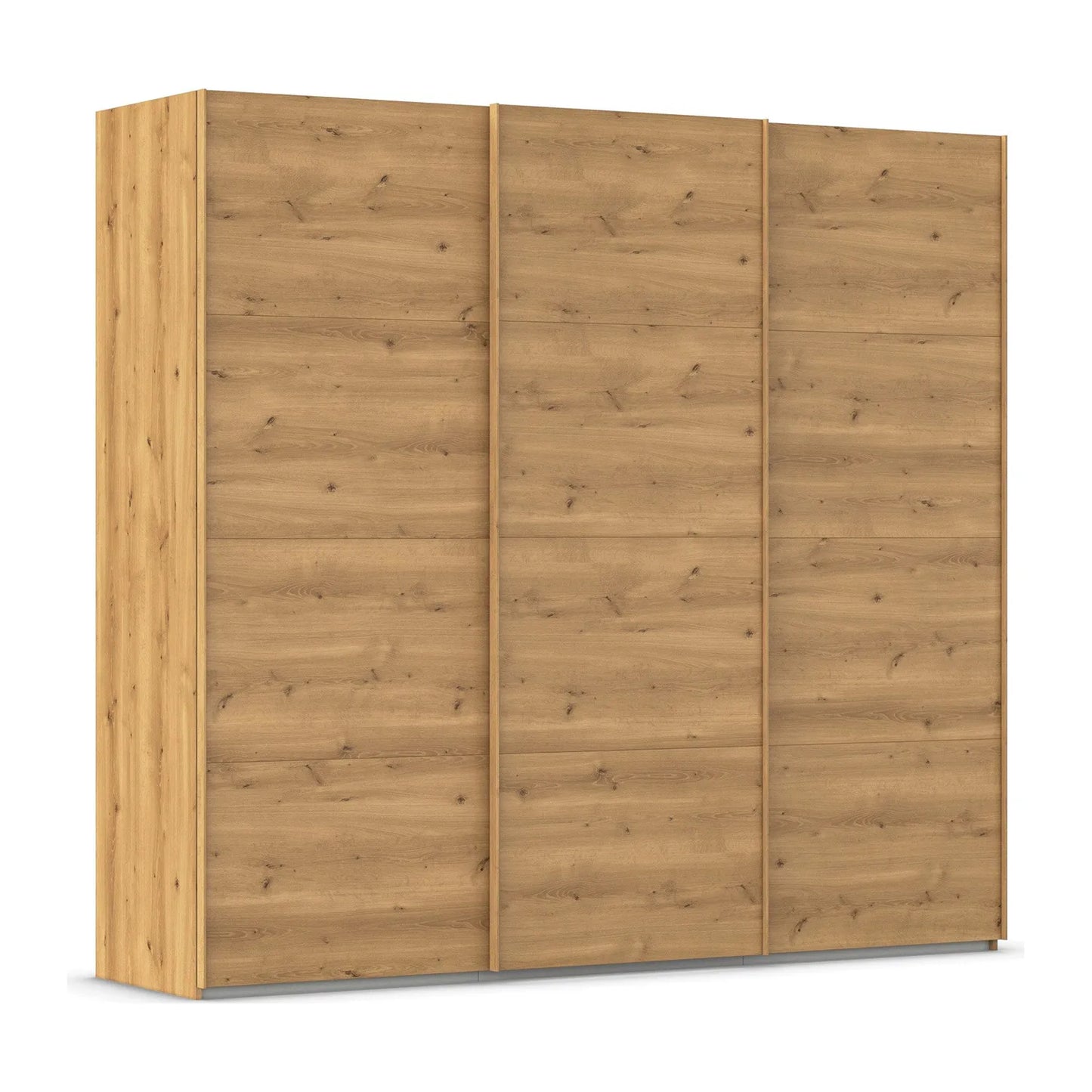 Large 3 Door Wooden Sliding Door Wardrobe Length 242cm 