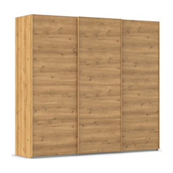 Large 3 Door Wooden Sliding Door Wardrobe Length 242cm 