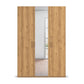 With Mirror 3 Door Wild Oak hinged Wardrobe