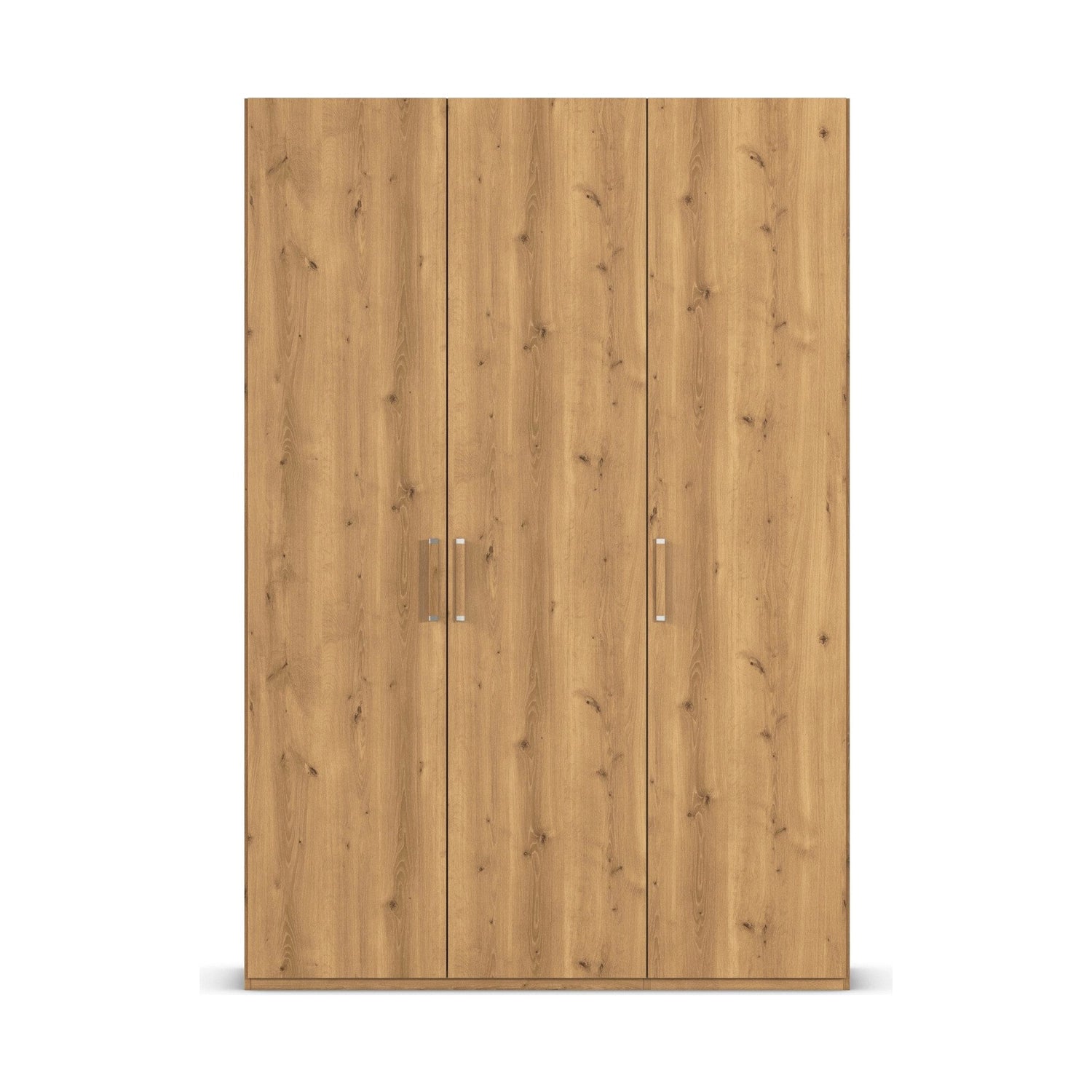 Without Mirror 3 Door Wild Oak hinged Wardrobe