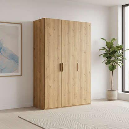 Rauch Evelyn Oak three Door Hinged Wardrobe Width 151cm