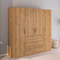 Rauch Eve Wild Oak 4 Door 3 Drawer Wardrobe in bedroom