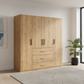Eve Wild Oak 4 door 3 Drawers Wardrobe