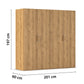 Rauch Eve Wild Oak 4 Door hinged Wardrobe Height 197 cm