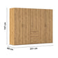 Rauch Eve Wild Oak 5 Door 3 Drawer Wardrobe height 197 cm