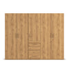 Without mirror 5 Door 3 Drawers Wild Oak Wardrobe
