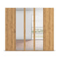 With Mirror 5 Door Wild Oak hinged Wardrobe