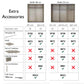 Elon 181cm White Sliding Door Wardrobe with Drawers & Grey Mirror - Extra Accessories Options