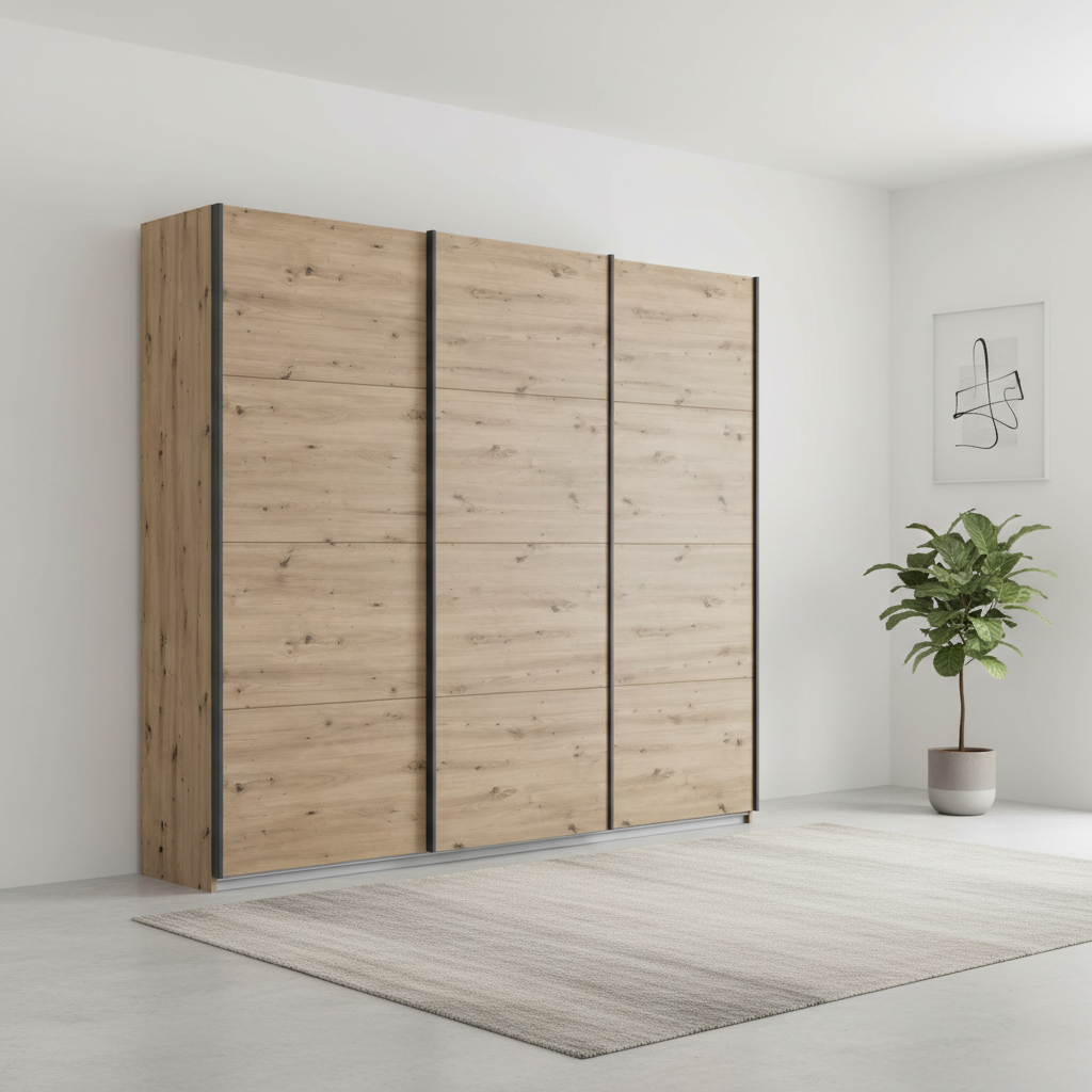 Forms Artisan Oak 3 Door Sliding Wardrobe