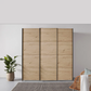 Forms Artisan Oak 3 Door Sliding Wardrobe - Styled in a Bedroom