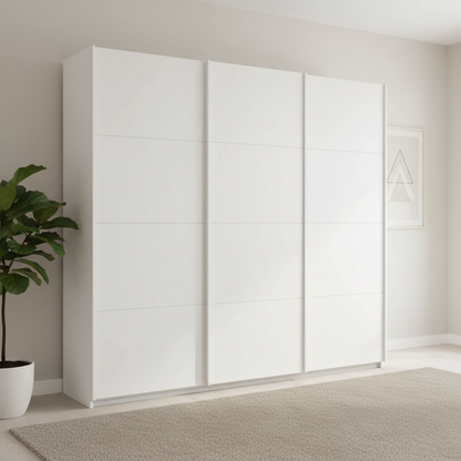 Rauch Forms Décor White Sliding 3 Door Wardrobe