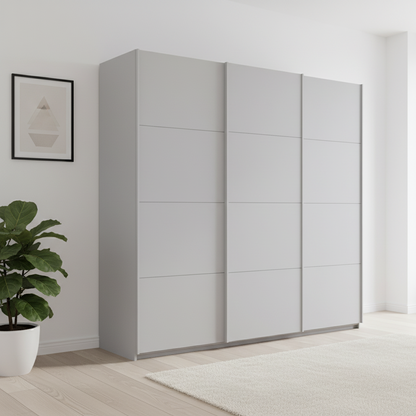 Forms Decor Silk Grey 3 Door Sliding Wardrobe