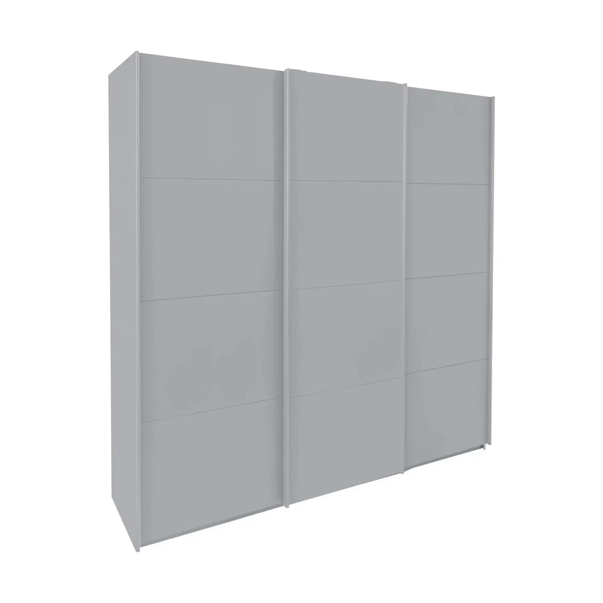 Forms Decor Silk Grey 3 Door Sliding Wardrobe - Side Angle view