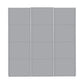 Forms Decor Silk Grey 3 Door Sliding Wardrobe - Front view