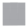 Forms Decor Silk Grey 3 Door Sliding Wardrobe - Front view