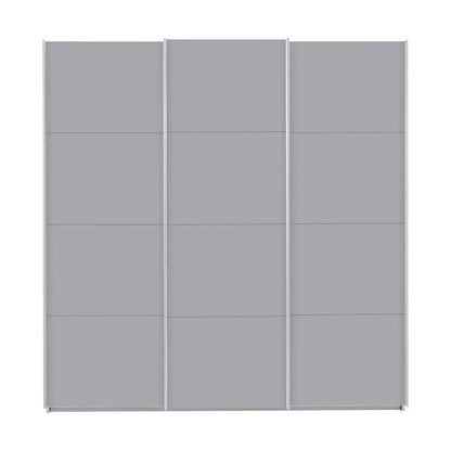 Forms Decor Silk Grey 3 Door Sliding Wardrobe - Front view