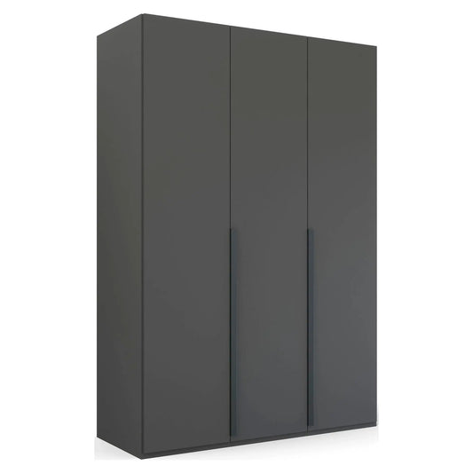 Frans 151cm Decor 3 Door Hinged Wardrobe in Graphite 