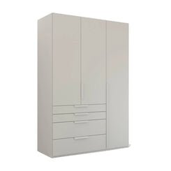 Frans 151cm Decor 3 Door Wardrobe With Drawers in Silk Grey
