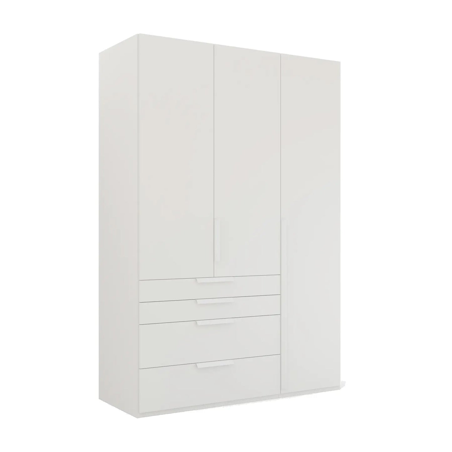 Frans 151cm Decor 3 Door Wardrobe With Drawers in White