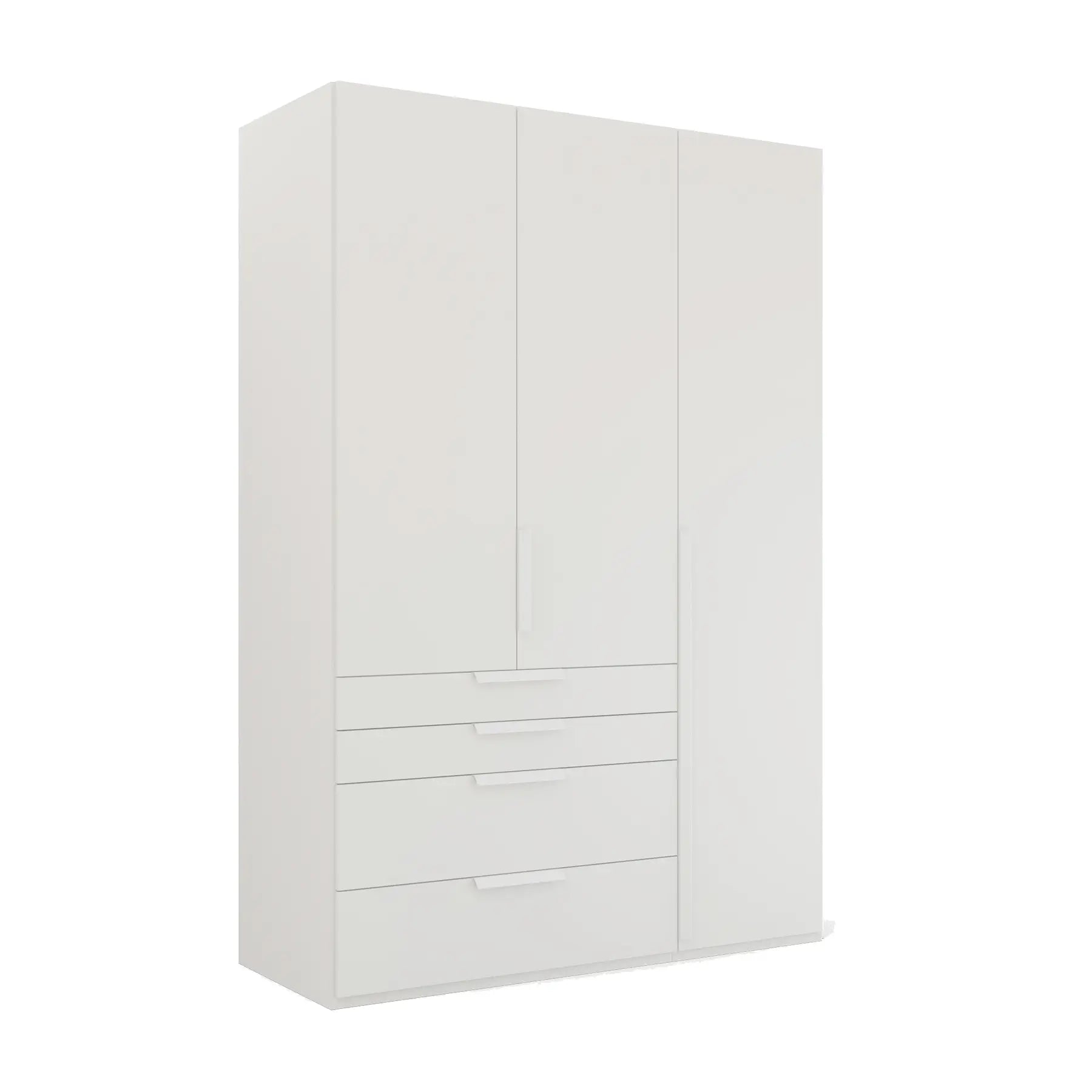 Frans 151cm Decor 3 Door Wardrobe With Drawers in White