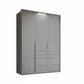Frans 151cm Decor 3 Door Wardrobe With Drawers with passepartout frame - Led light