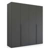 Frans 200cm Decor 4 Door Hinged Wardrobe in Graphite