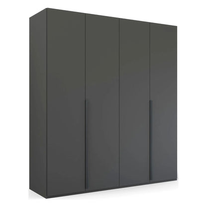 Frans 200cm Decor 4 Door Hinged Wardrobe in Graphite