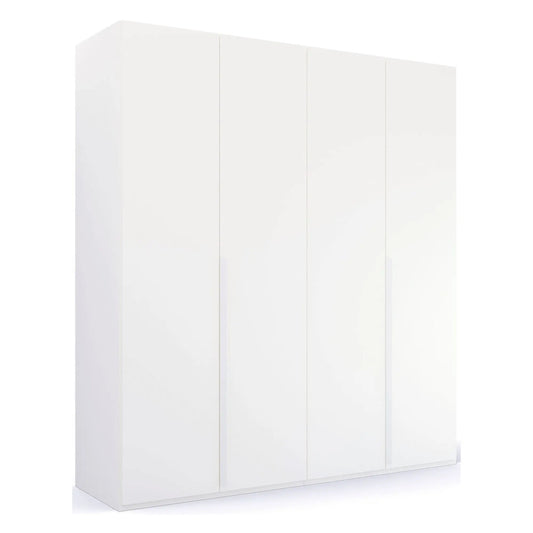 Frans 200cm Decor 4 Door Hinged Wardrobe in White