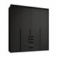 Frans 200cm Decor 4 Door Wardrobe with Drawers - Passepartout Frame