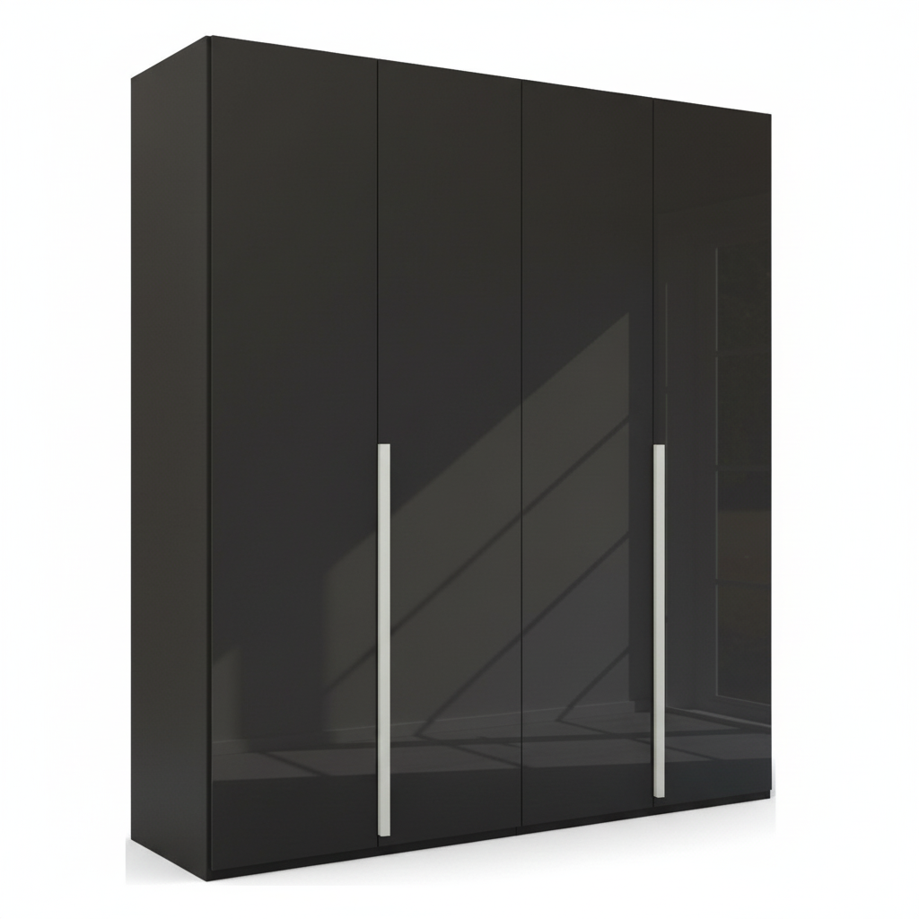 Frans 200cm Glass Front 4 Door Wardrobe