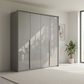 Rauch Frans 201cm Glass 4 door wardrobe with premium interior and Passepartout Frame