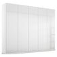 Frans 250cm 5 Door Wardrobe in White Glass