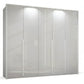 Frans 250cm 5 Door Glass Front Wardrobe - Passepartout Frame - Led Light