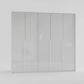 Frans 250cm 5 Door Glass Front Wardrobe - Passepartout Frame
