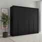 Rauch Frans 250cm Graphite 5 Door Hinged Wardrobe with Premium Interior and Passepartout Frame